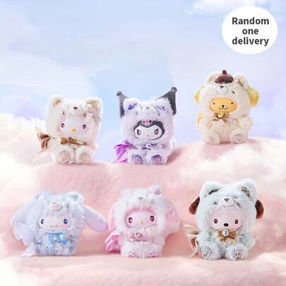  Miniso Sanrio Island Fox-serien Blind Box, vinylgummi mjuk plyschdocka figur söt samlardekoration för fans