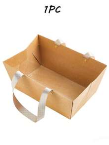 [Kraft Paper Basket] Christmas Kraft Paper Gift Basket With Handle, 9.8 X 6.5 X 4.3 Inches - Gift Wrapping, Wedding, Party, Christmas, Valentine's Day. - Multicolor - View 12