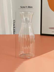 10/5/1 Stück Set Gestreifte Plastik Vase, transparente handgefertigte Blumen Artikel, moderner minimalistischer Stil Plastik Vase, transparente Glas Vase, geeignet für verschiedene Blumensträuße DIY und dekorative Präsentation, Basteleien, geeignet für Sträuße, Dekoration, Feiertage, Zuhause, Esstisch, Hochzeit, Party Heimdekoration, Vase, Valentinstag Dekoration - Weiss - Übersicht 8