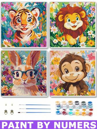 1pc Paint By Numbers Kit For Adults Beginner On Canvas, Adults' Paint-By-Number Kits, Adult Paint By Number Kits, Painting Kits For Adults, Number Painting For Adults, Hobbies For Women, Painting By Numbers For Adults, Birthday, Thanksgiving, Christmas Gifts For Mom, Grandma, Neighbors, Friends, Home Decor Set(40x40cm/16x16inch Frameless)