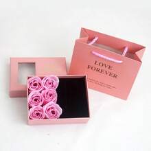 6pcs Rose Bouquet Dreamlike Gift Box Set (Butterfly Theme), With Covered Paper Jewelry Box In Red, Black, Pink, Suitable For Valentine's Day, New Year Jewelry Box - Multicolor - View 8
