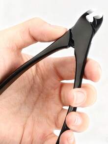 Premium Black Ant Nail Clipper, German Craftsmanship Dual-Head Curved & Straight Tweezers, Cuticle Pusher & Nipper, Nail Scissors, Nail Clippers, Suitable For Nail Salons Or Home Use - Black - View 2
