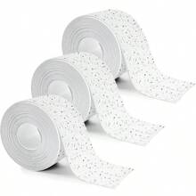 3 rollos de cinta de calafateo impermeable de PVC de 10.5 pies, tira de sellado impermeable de PVC, tira de calafateo autoadhesiva para calafatear y pegar, tira de calafateo impermeable de 1.5 pulgadas granito blanco - inicial - Ver 1