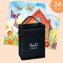 168 Colors Artist Marker Pen Set, Double-Tip Chisel & Fine Point Drawing Markers, Art Supplies Kit For Adult Coloring Books, Painting, Sketching And Mixed Media, 12/24/30/36/48/60/80/120/168/204 Colors - Multicolor - View 17