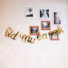 Gorgeous Golden Eid Mubarak & Ramadan Kareem Banner - Eid Mubarak & Ramadan Kareem Decoration Connected Gold Banners Holiday Decorations And Hanging Strips Add Festive Atmosphere To Your Party - Multicolor - View 9