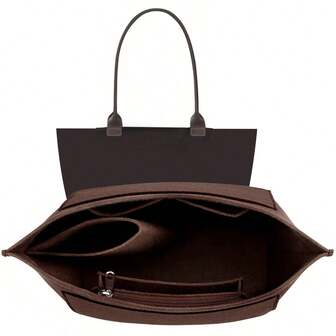 2025 Purse Organizer Insert For Le Pliage Tote Bag Organizer Insert Multi Pocket Felt Handbag Organizer Zipper Bag Organizer Inter Bag With Cup Holder