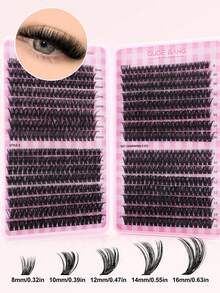 640pcs Eyelash Extension Kit - Includes False Lashes, Glue, Makeup Remover, Tweezers, Easy For Professionals And Beginners, Convenient For Home Use. Eyelash Extension Starter Kit: Contains Lashes, Glue, Makeup Remover And Tools, Allowing You To Easily Create Professional Lash Effects At Home. - Nhiều màu - Xem 5
