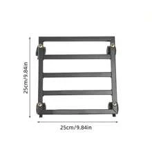 1个重型金属植物推车，带可锁定轮子 - 10英寸和12英寸方形搁板，适合室内/室外使用，户外花园储物架，推车