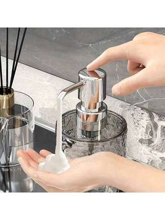 1 st lyxig skumtvålsdispenserflaska - påfyllningsbar badrumsduschgelflaska med pump, badrumsinredning, höstdekor, skolstartsdekor