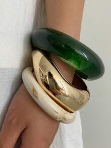 1 chiếc vòng tay bất đối xứng thời trang, vòng tay đa năng sang trọng - vòng đeo tay - Xem 5