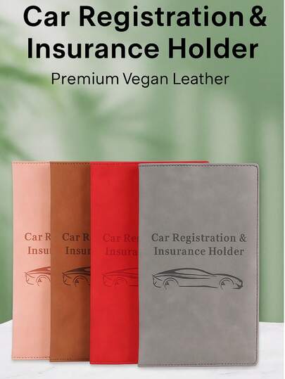 1PS Car Insurance Data File Protection Box Car Insurance Business Card High-Grade Leather ID Card Driver's License Wallet Gift