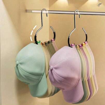 Giá treo mũ đa năng (1/2/4/10 chiếc, màu sắc ngẫu nhiên), giá đựng mũ treo trong tủ quần áo, giá trưng bày mũ đa chức năng.