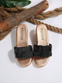 Children's Fashion Outdoor Slippers, Summer Flat Shoes, Strap Sandals, New Girls Shoes, Beach Shoes - Black - View 4