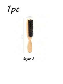 1 pieza Peine y cepillo para barba unisex, cepillo profesional para peinado sin fragancia, cepillo de cerdas de jabalí para cabello y barba para hombres y mujeres, cepillo profesional de cerdas de crin sin olor para peluquería para cabello grueso/fino, peine para recortar y limpiar, herramienta alisadora para peluquería, productos esenciales de viaje para el cuidado del cabello, accesorios para el cabello - Multicolor - Ver 15