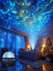 Aurora Borealis Starry Sky LED Projector Lamp - 7 Color Changing + 3 Modes, Bright Bedroom Atmosphere Lighting Nightlight Pink Room Decoration Ceiling Cloud-Shaped LED For Fall Home Theater Projection Sleep Aid Live Stream Ambient - 彩色 - 查看 12