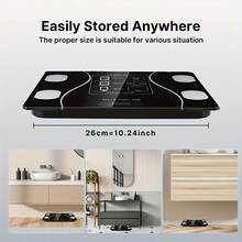 Electronic Scale, High-Precision Bathroom Scale, With LED High-Definition Display And Temperature Display, Extra-Wide Platform, High-Precision Weighing. - Màu đen cổ điển - Xem 3