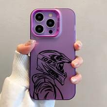 Funda de Teléfono Creativa con Patrón de Pista de Motocicleta Fuera de Carretera, Compatible con iPhone 17 16e 16 15 14 13 12 11 Mini Pro Max Air X XR XSMAX 8 7 Plus, Cubierta Trasera Mate a Prueba de Golpes - Mezcla de colores - Ver 5