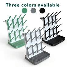 Large Capacity Bottle Drying Rack With 15 Hooks, Vertical Drying Stand With Detachable Nipple Box & Drip Tray, Space-Saving Countertop Storage Rack For Bottles, Straws, Breast Pump Parts - Multicolor - View 2