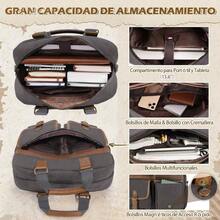 Portafolios para Hombre, 15.6 Pulgadas Maletin para Laptop, Gran Capacidad Maletin para Hombre, Portafolio para Trabajo Negocios Oficina Universidad Ejecutivo - Gris - Ver 4
