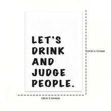 2 Fun Wine Bottle Labels - Humorous Drink And Judge Stickers - The Perfect Isolation Gift, Suitable For Her, A Birthday Present, Or A Wine-Drinking Evening With Friends.