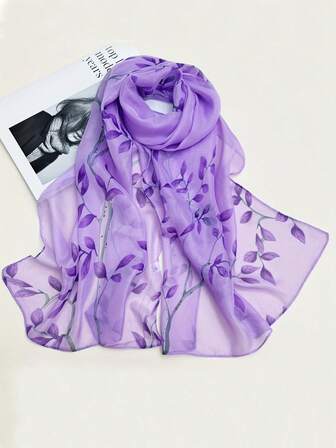 1 pieza Pañuelo/Pañuelo para la cabeza de mujer de moda y ligero con estampado, adecuado para uso diario