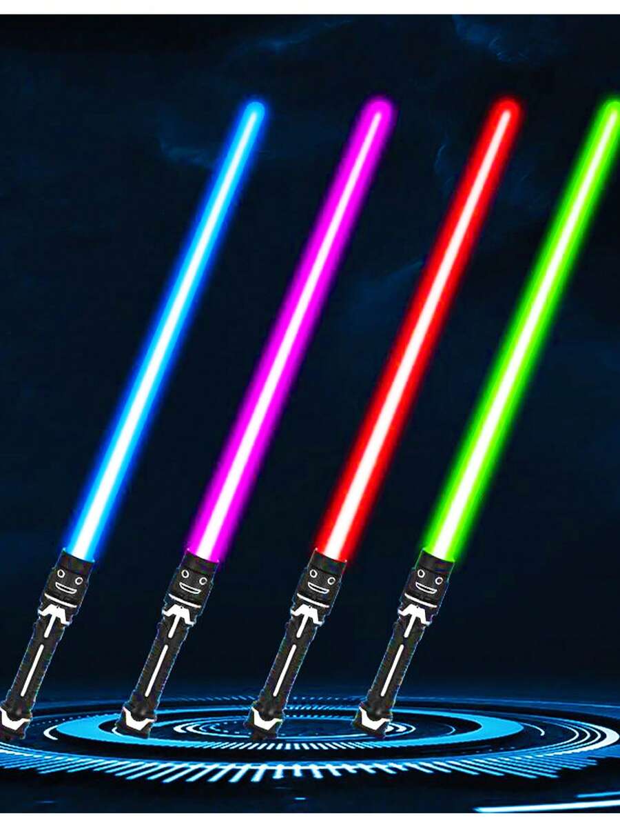 1 buah/Set Pedang Laser yang Dapat Diperpanjang, Tongkat Bercahaya Mainan Penghilang Stres, Dengan Pencahayaan Acak (Baterai Tidak Termasuk), Warna Beberapa Bagian Acak, Pedang, Permainan, Dekorasi Natal, Mainan Interaktif untuk Anak-anak, Hadiah Pesta, Hadiah Ulang Tahun