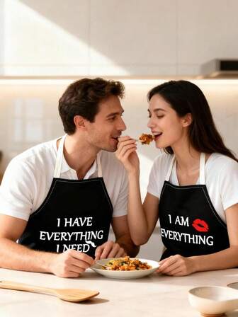 1pc Mr Mrs Aprons For Cooking Women Men Apron Couple Gifts For Anniversary, Fathers Day, Birthday, Wedding Gifts, Valentine Gifts For Couples,His Hers Gifts,Bridal Shower Engagement Gifts