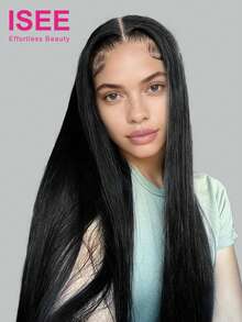 ISEE Hair Made Of 100% Unprocessed Human Virgin Hair Straight Wig 180% Density 8-14 Bob Inch 16-30 Regular Inch 6*4 HD Closure Pre-Bleached Knots Lace Hair Pre-Cut Lace Pre-Plucked Hairline Unprocessed Human Hair High Quality Wig Looking Versatile Style Vacay Vibes Active Energy Travel Essential Holiday Outfits Bridesmaid Gifts Accessories Women Free Shipping Artistic Elegance Active Energy Casual Everyday Romantic Getaway - SNatural - View 3