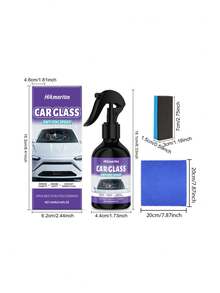 1件装 Hikeren 汽车玻璃清洁剂 - 汽车挡风玻璃油膜清洁剂、汽车油膜清洁刷、强力挡风玻璃油膜去除剂、防雾清洁玻璃刷、清洁用品、玻璃清洁剂 - 彩色 - 查看 12