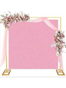 Ataucjin 8.2FT Wedding Arch Backdrop Stand,Square Backdrop Adjustable Stand Metal Rectangular Arch Frame Balloon Arch Rack For Wedding Birthday Party Baby Shower Bridal Shower Photography Decoration - Gold - View 1