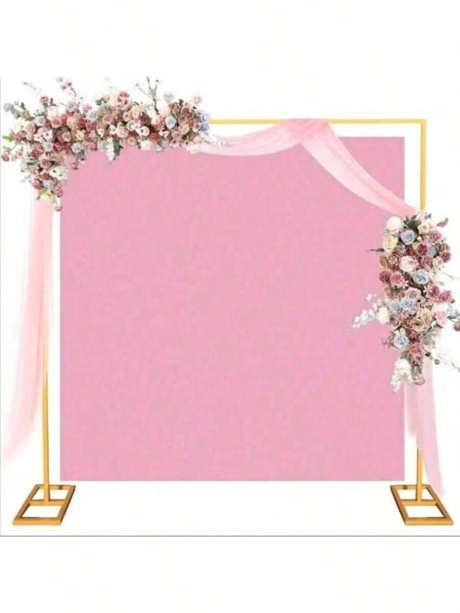 Ataucjin 8.2FT Wedding Arch Backdrop Stand,Square Backdrop Adjustable Stand Metal Rectangular Arch Frame Balloon Arch Rack For Wedding Birthday Party Baby Shower Bridal Shower Photography Decoration - Gold - View 1