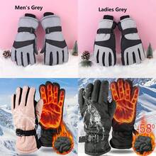 1 Pair Professional Ski Gloves, Unisex, Winter Thick Warm Windproof Waterproof Touchscreen Outdoor Snow Sports Cycling Gloves - Multicolor - View 8