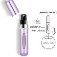 1 Packs Of Portable Refillable Mini Mist Spray Bottles, Travel Size Perfume Sprayer Set, 5ML Capacity, Ideal For On-The-Go Use, Compact - 黑色 - 查看 7