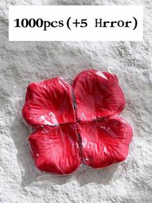 500/1000片人造玫瑰花瓣，仿真玫瑰花瓣，浪漫手工散花，无纺布材质，层叠花瓣，散花，告白花材，适用于情人节、婚礼等场合 - 彩色 - 查看 16