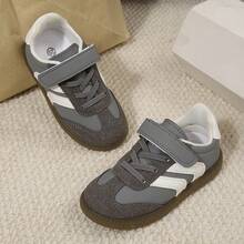 Toddler/Little Kid Comfortable Hook & Loop Strap Sneakers With Mesh Lining – Anti-Wear All-Season Sport Shoes For School & Daily Play - 灰色 - 查看 3