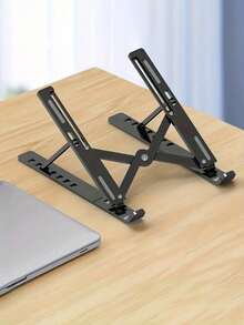 Adjustable Portable Laptop Stand - Foldable Universal Laptop/Tablet Stand, Heat Dissipation Design, Ergonomic Angle Adjustment, Suitable For All Computers, Durable Plastic Structure, Compact And Lightweight, Cooling Stand, Laptop Stand, Desktop Folding Stand, Can Raise Phone, Tablet, Suitable For Home Or Office Use, Stable Base - Multicolor - View 1
