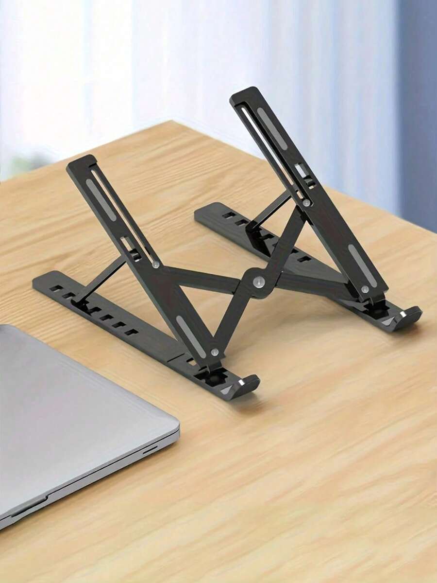 Adjustable Portable Laptop Stand - Foldable Universal Laptop/Tablet Stand, Heat Dissipation Design, Ergonomic Angle Adjustment, Suitable For All Computers, Durable Plastic Structure, Compact And Lightweight, Cooling Stand, Laptop Stand, Desktop Folding Stand, Can Raise Phone, Tablet, Suitable For Home Or Office Use, Stable Base - Multicolor - View 1