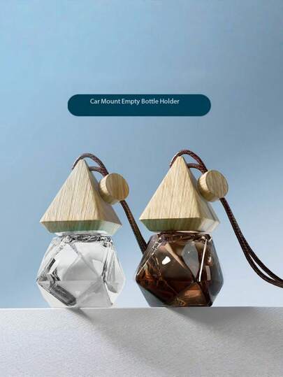 彩色空玻璃香水瓶汽车挂饰，高端车载香氛扩散器，男女皆宜的优雅礼物，可DIY打造汽车、家居、卧室、客厅香氛