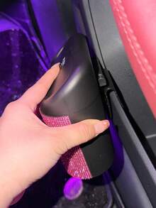 1pc Rhinestone Decorated Car Trash Can, Garbage Organizer,Room Decor - Multicolor - View 4