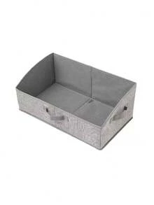 1 Pc Large-Capacity Foldable Storage Bins With Handles, Fabric Organizer Box, Easy-To-Carry Closet Basket, Space-Saving Home Storage - Multicolor - View 8