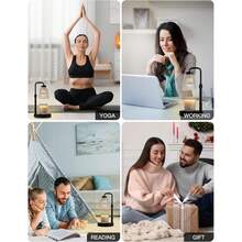 Candle Warmer Lamp With Timer Dimmable, Birthday Gifts For Women Mom, House Warming Gifts New Home Decor, Wax Melt Warmer For Jar Candles With 2 Light Bulbs - 黑色 - 查看 7