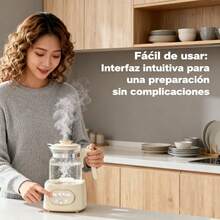 Máquina reguladora de temperatura para leche 600W 120-127V 60Hz, 1200ml 1.3kg con cesta especial, control preciso dual función calentar preparar leche diario - por defecto - Ver 4