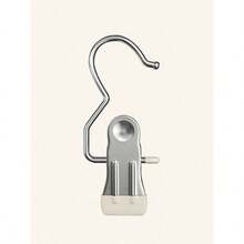 5 Piece Simple Stainless Steel Hook Clip, Multi-Functional Single Hook Clip, Suitable For Pants, Skirts, Dry Windproof Hook Clip, Home Space Saving Organizer, Suitable For Bedroom, Wardrobe, Wardrobe, Home, Dormitory Home Bathroom Decor Bathroom Organizer Back To School - White - View 4