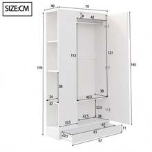 Bedroom Armoires - White - View 5