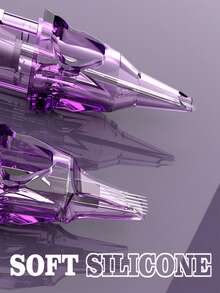 Gold Plume 10pcs Upgraded Tattoo Ink Cups, Professional Design, Smooth Ink Flow, Easy To Use, High Quality, Suitable For All Mainstream Tattoo Machines - Purple - View 2