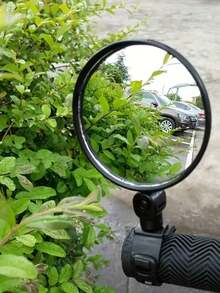 Bicycle Strap Rearview Mirror, Motorcycle Folding Mirror, Adjustable Rotating Rearview Mirror For Bicycles, Motorcycles, And Electric Vehicles, Blind Spot Mirror, Car Mount, Motorcycle Rearview Mirror Mount, Motorcycle Accessories/Rearview Mirror Accessories - Black - View 5