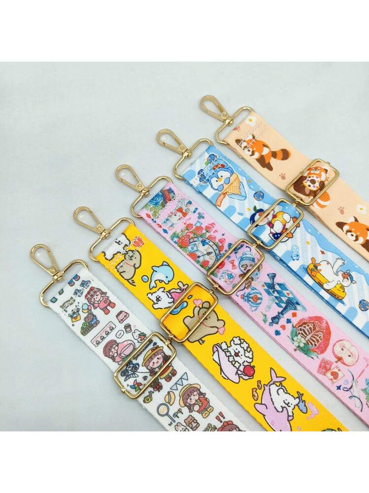 1pc 3.8CM Polyester Colorful Cartoon Printed Adjustable