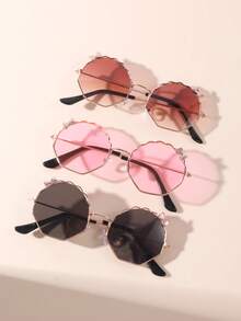 3/2/1pcs Cute Bowknot Children Fashion Glasses, Fashionable Versatile Fashion Glasses, Kids Metal Glasses - Multicolor - View 10