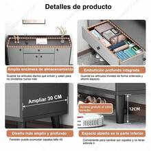 Zapatero Entrada Recibidor Mueble, 3 Niveles Zapateras Modernas,  con 1 Cajones de Gran Capacidad, Zapatera Organizador para Sala, Recibidor - Gris - Ver 7