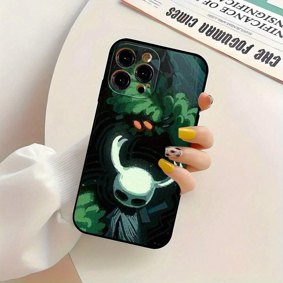 1pc Funda de teléfono de moda y de Tokyo adecuada para iPhone 16Pro Max 15Pro/ 14Pro/ 13Pro/ 12Pro/ 12/ 11/ 11promax, material TPU, impresión de graffiti, funda protectora compacta anti-caída y anti-arañazos, cubierta antiarañazos, serie Silksong, a la moda - Mezcla de colores - Ver 1
